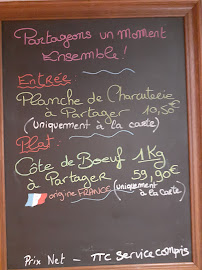 Restaurant de grillades à la française Courtepaille à Beaucouzé (le menu)