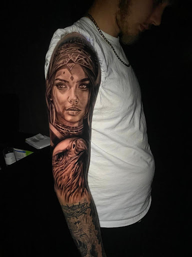 Explore cooking tattoo ideas, creative tattoo ideas in Columbia, available at Black Widow Tattoo