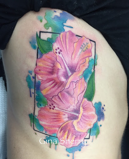 Explore tattoo flower sleeve ideas, creative tattoo ideas in Ronkonkoma, available at Studio 69 Tattoo