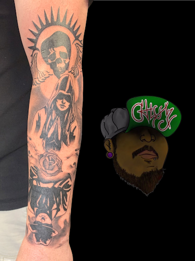 Explore script tattoo ideas, creative tattoo ideas in Montpelier, available at Inkd Society est.2021