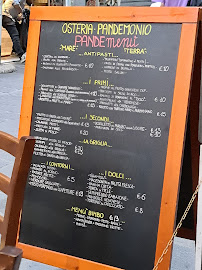 Menu du Osteria Pandemonio à Genoa