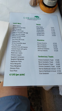 Restaurant portugais Restaurante O Dragoeiro à Funchal (le menu)