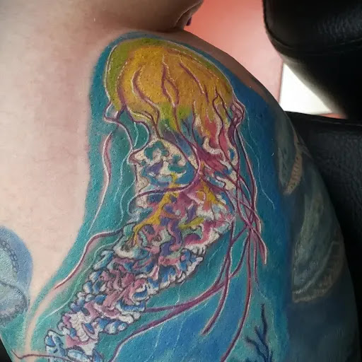 Explore boat tattoo ideas, creative tattoo ideas in Vinton, available at Cherry Bomb Tattoo and piercing