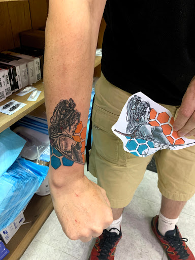 Explore men's fine line tattoo ideas, creative tattoo ideas in Hudson Falls, available at ALTERED ADDICTION TATTOOS
