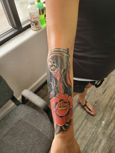 Explore mad hatter tattoo ideas, creative tattoo ideas in Casper, available at Black Sunday Tattoo