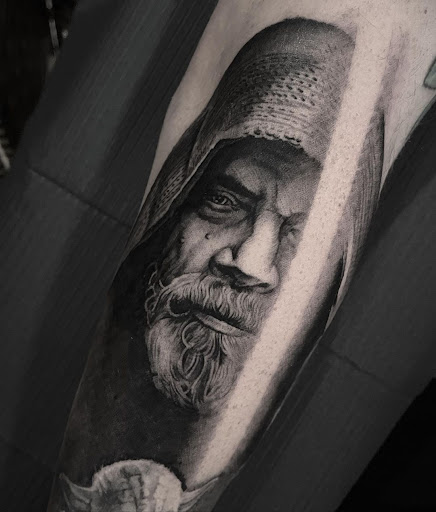 Explore egyptian god tattoo ideas, creative tattoo ideas in Kissimmee, available at Ol Skool Tattoos Studio