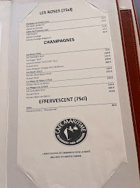 Menu / carte de Café Maritime - Bordeaux à Bordeaux