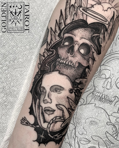 Explore forearm half sleeve tattoo ideas, creative tattoo ideas in Winter Park, available at Tim Lease Custom Tattoos