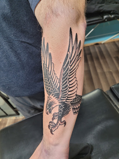 Explore forest sleeve tattoo ideas, creative tattoo ideas in Elmont, available at Solid Gold Tattoo Shop