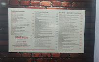 Menu / carte de OBIG pizza à La Mure