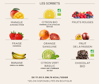 Menu / carte de Amorino Gelato - Sainte Suzanne à Ste Suzanne