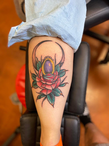 Explore longhorn tattoo ideas, creative tattoo ideas in Aledo, available at Elevated Tattoo & Piercing