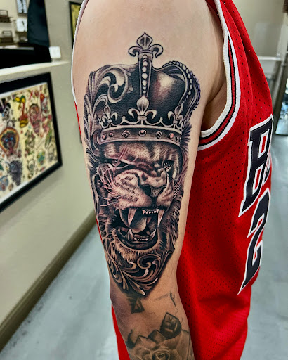 Explore chainsaw man tattoo ideas, creative tattoo ideas in Modesto, available at Ink Disciples Tattoo Parlor