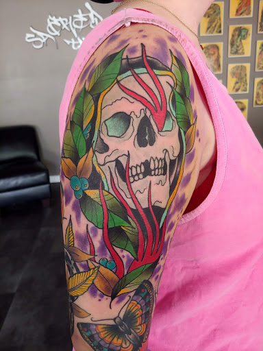 Explore norse sleeve tattoo ideas, creative tattoo ideas in Gadsden, available at Sacred Art Tattoo Company