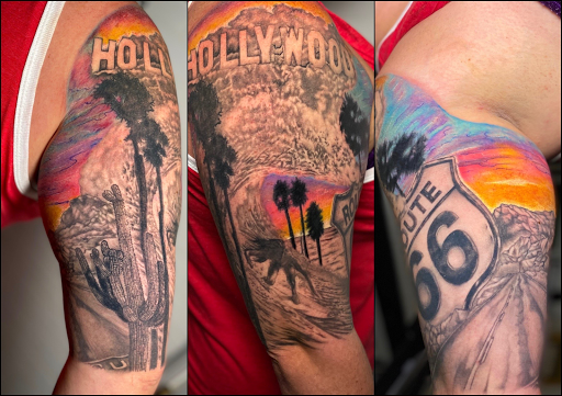 Explore chameleon tattoo ideas, creative tattoo ideas in Lexington, available at Toye Shop Ink.