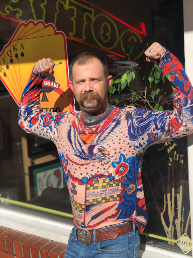 Explore shaka tattoo ideas, creative tattoo ideas in Marietta, available at Lucky Draw Tattoos III