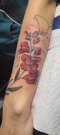 Explore violin tattoo ideas, creative tattoo ideas in Stetsonville, available at Solace Ink Company LLC