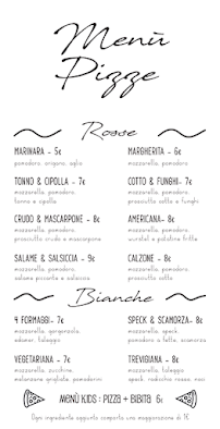 Carte du Caffè da Maria à Pistoia