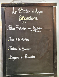 Menu du Bistro D'Aquí.. à Nice