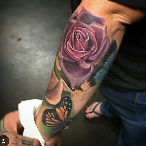 Explore wildflower tattoo ideas, creative tattoo ideas in Hanford, available at Moth Art & Tattoo Collective