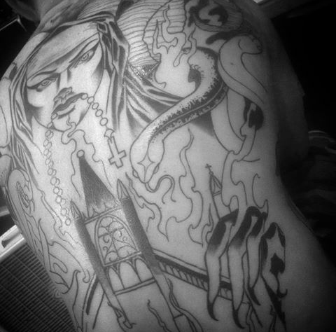 Explore name placement tattoo ideas, creative tattoo ideas in San Diego, available at Sideshow Tattoo and Piercing