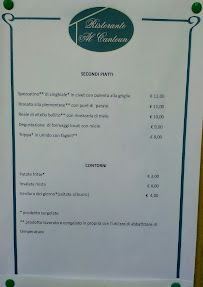 Menu / carte de Ristorante Al Cantoun à Chiomonte