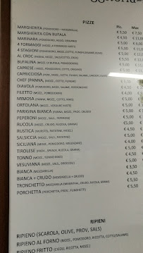 Menu / carte de Pizzeria del Duca à Somma Vesuviana