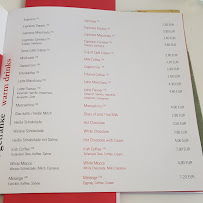 Menu / carte de café restaurant stadthaus ulm à Ulm