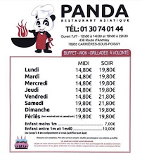 Menu / carte de Panda à Carrières-sous-Poissy