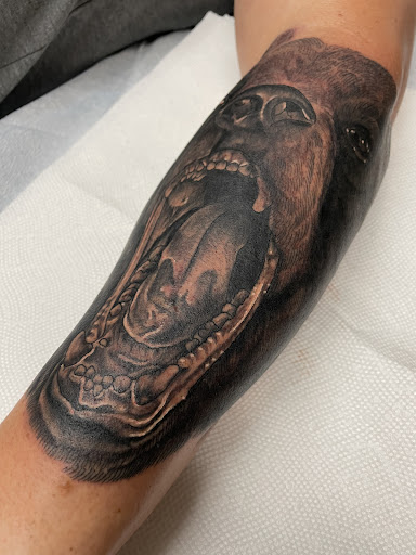 Explore san judas tattoo ideas, creative tattoo ideas in Naples, available at Webbworks Tattoo Studio