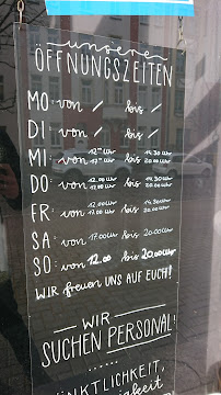 Menu / carte de DerBurgermann Store à Erfurt