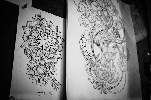 Explore electric guitar tattoo ideas, creative tattoo ideas in Mchenry, available at Art and Soul Tattoo Company