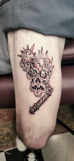 Explore party tattoo ideas, creative tattoo ideas in Augusta, available at Mr. Tattoo