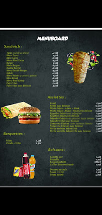 Menu / carte de L'Art du Tacos kebab à Boën-sur-Lignon
