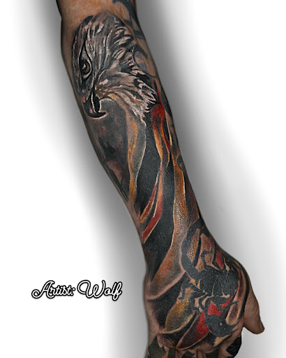 Explore woman leg tattoo ideas, creative tattoo ideas in Schaumburg, available at Urban Rebels Ink