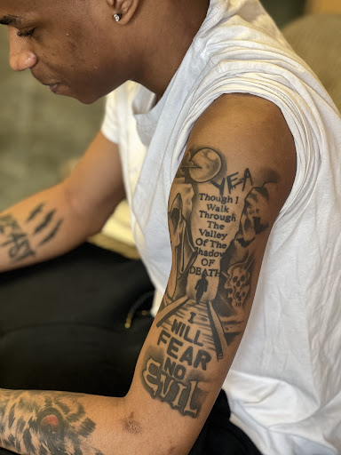 Explore tattoo ideas for mechanics, creative tattoo ideas in Jamaica, available at Rising Phoenix Ink