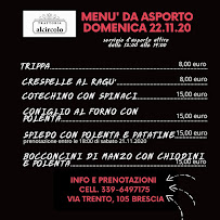 Al Circolo à Brescia menu