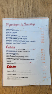Menu / carte de Brasserie Chacha à Paris