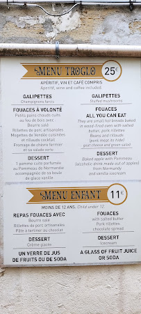 Menu / carte de Le Caveau à DOUE LA FONTAINE