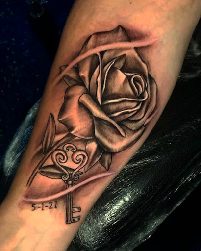 Explore la catrina tattoo ideas, creative tattoo ideas in Roanoke, available at Saint Cecilias Art Studio
