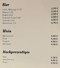 Pizzeria Bella Italia à Oberthal carte