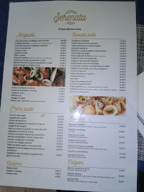 Menu du Ristorante Serenata à Turin