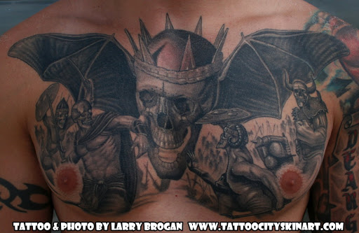 Explore car mechanic tattoo ideas, creative tattoo ideas in Lockport, available at Tattoo City by Larry Brogan