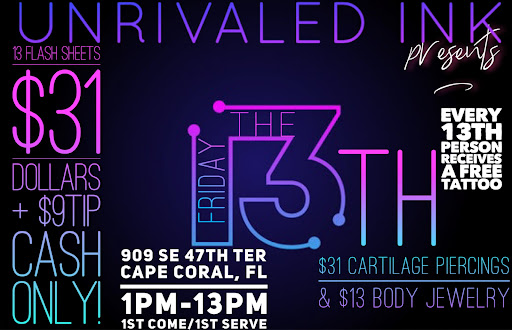 Explore 224 tattoo ideas, creative tattoo ideas in Cape Coral, available at UNRIVALED INK