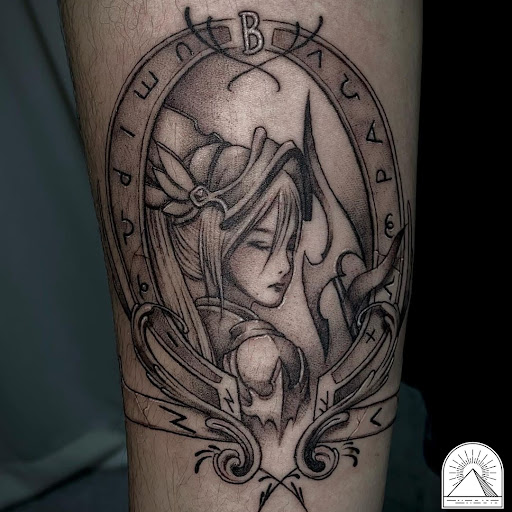 Explore infinity heart tattoo ideas, creative tattoo ideas in Los Angeles, available at Rough Sands Tattoo