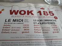 WOK 185 à Gravigny menu