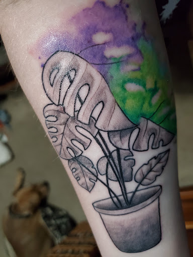 Explore name cover up tattoo ideas for men, creative tattoo ideas in Fairfield, available at Lambadi City Tattoo