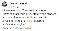 Menu / carte de L’instant sushi chateauneuf les martigues à Châteauneuf-les-Martigues