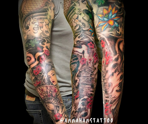 Explore rocky mountain tattoo ideas, creative tattoo ideas in Garden Grove, available at Anna Hang Tattoo