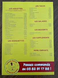 Restauration rapide Au roi de la frite snack Kaya à Audun-le-Tiche - menu / carte